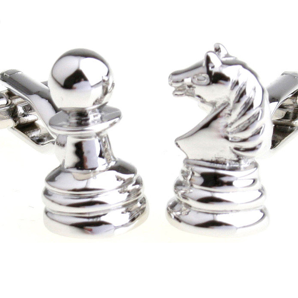 Men Gentleman French Chess Cufflinks - Nyaabs