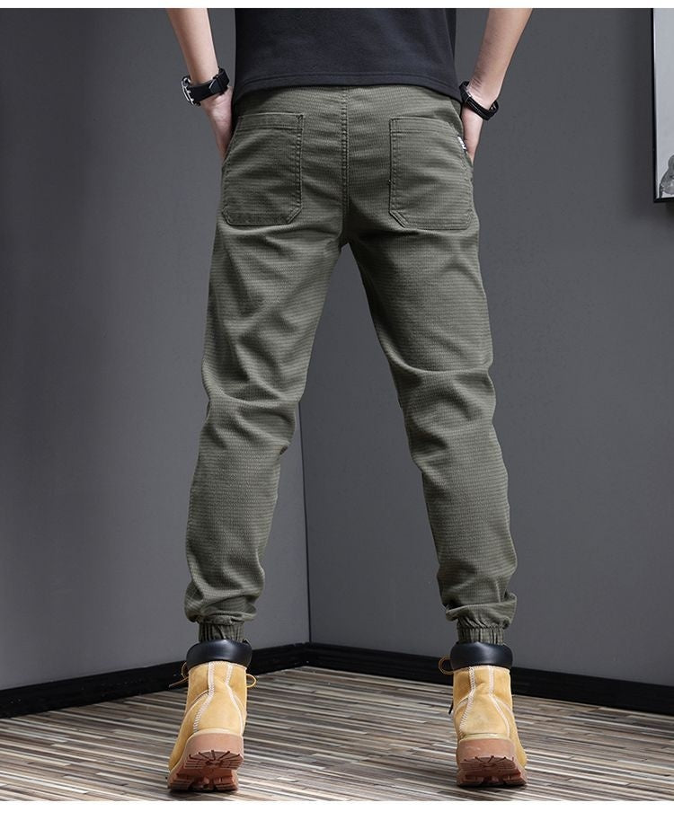 Men's Washed Stretch Casual Trousers nyaabs.com