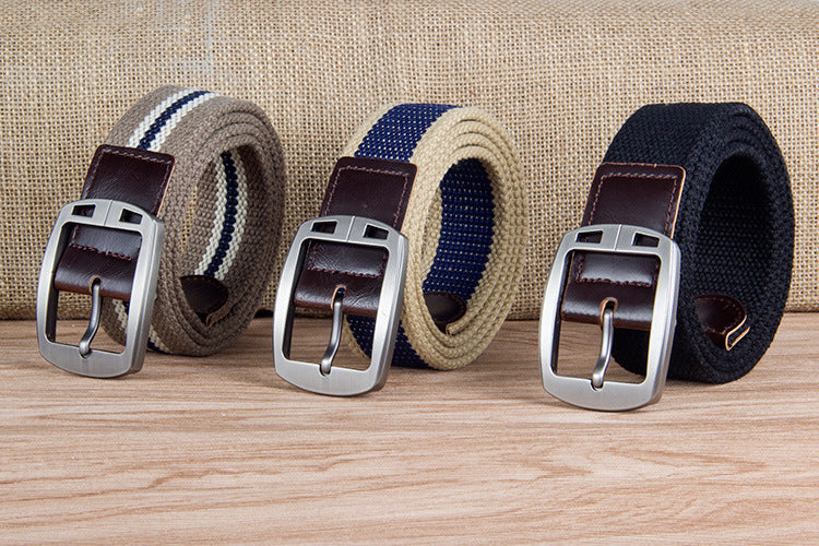 Pin Buckle Canvas Belt Casual - Nyaabs