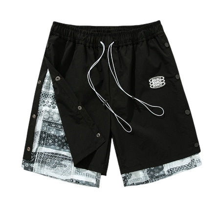 Wear Basketball Fake Two-piece Five-point Pants Outside Sports - Nyaabs