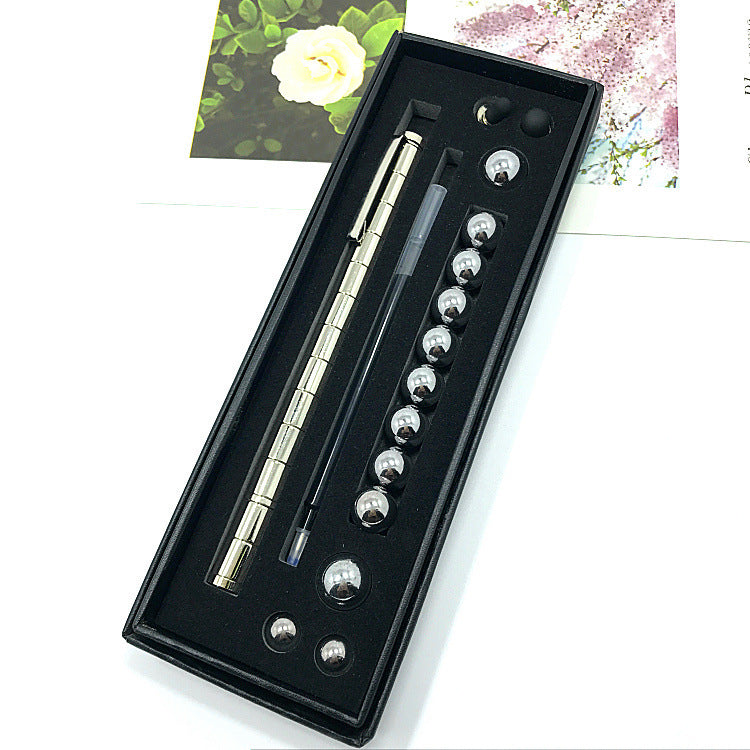 Stress Reducer Relief Toys Gift Box funny black golden kits Fidget magnetic polar pen with stylus ball pen nyaabs.com