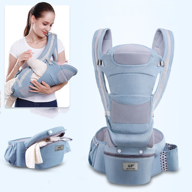 Ergonomic Baby Carrier Infant Baby Hipseat Carrier 3 In 1 Front Facing Ergonomic Kangaroo Baby Wrap Sling - Nyaabs