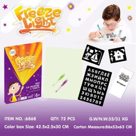 Educational Toy Drawing Pad 3D Magic 8 Light Effects Puzzle Board Sketchpad - Nyaabs