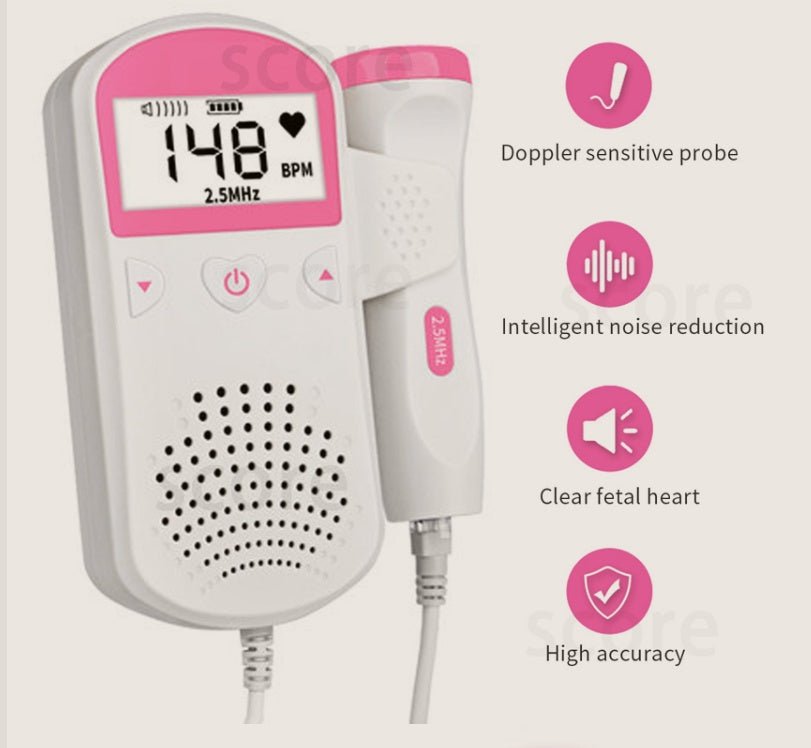 Fetal Heart Rate Monitor Home Pregnancy Baby Fetal Sound Heart Rate Detector - Nyaabs