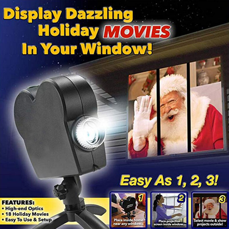 Window LED Lights Display Laser Halloween Home DJ Show Lights Christmas Spotlight Projector Movie Party Lights - Nyaabs