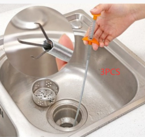 60CM Sewer Dredger Spring Pipe Dredging Tool Household Hair Cleaner Drain Clog Remover Cleaning Tools Household For Kitchen Sink Kitchen Gadgets - Nyaabs