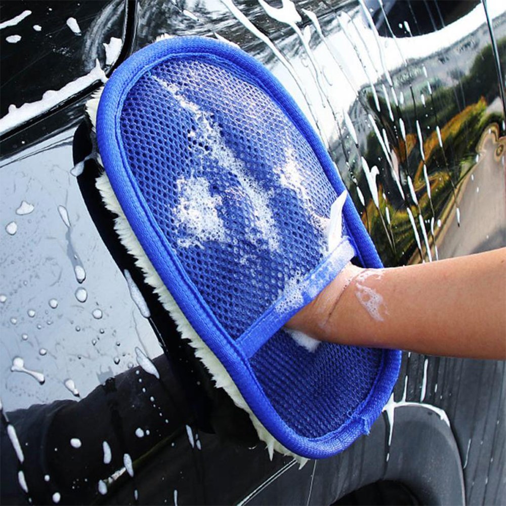 Car type soft hair car wash cleaning gloves car motorcycle car wash car care cleaning tools - Nyaabs