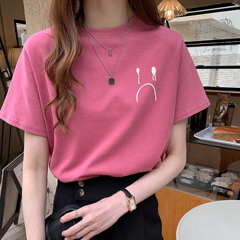 Loose Half Sleeve T-shirt Bottoming Shirt - Nyaabs