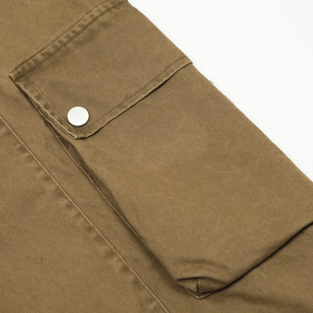 Punk Washed And Worn Loose Straight Cargo Men Trousers - Nyaabs