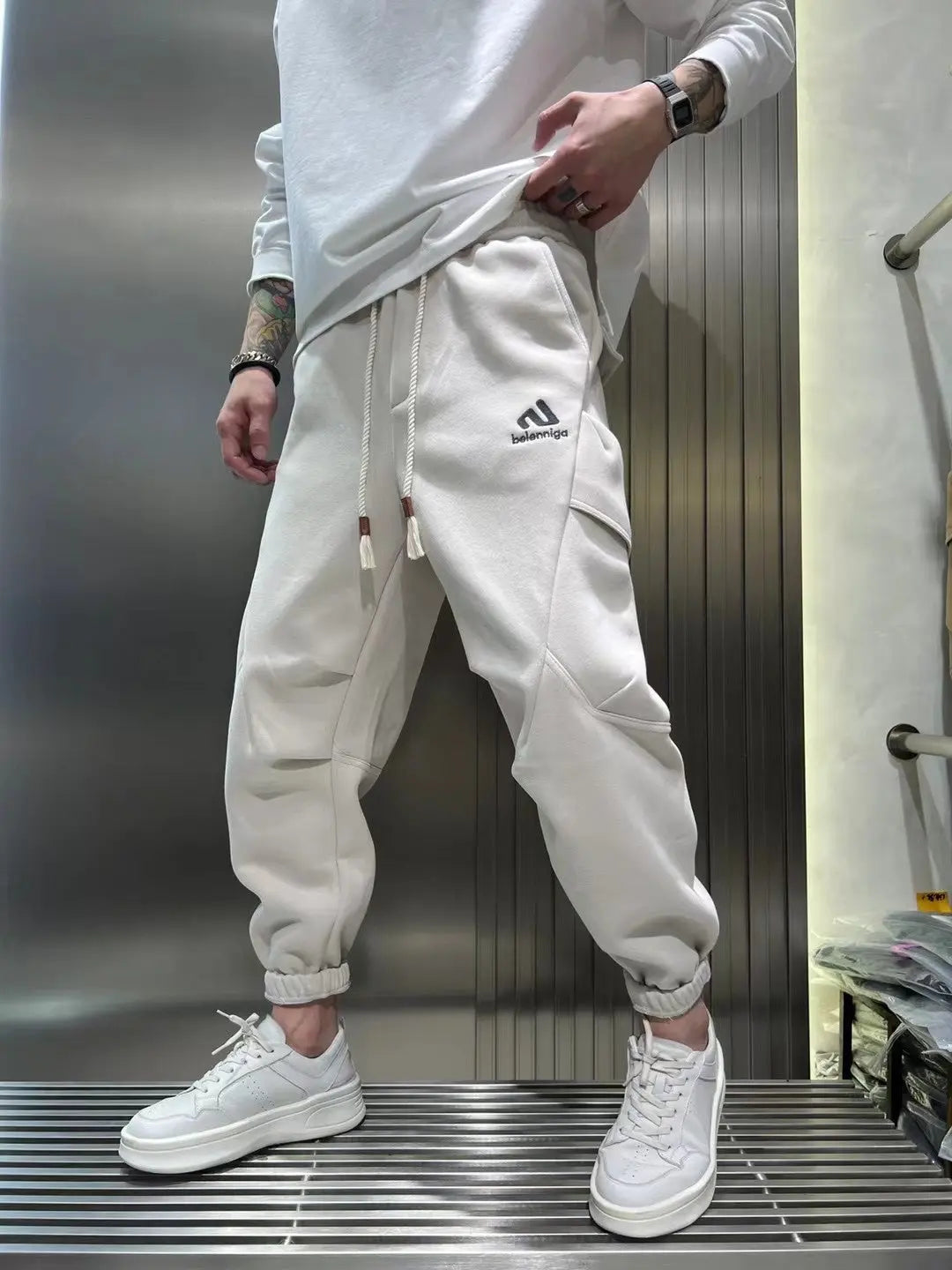 Bunched Feet And Fleece Overalls For Men - Nyaabs