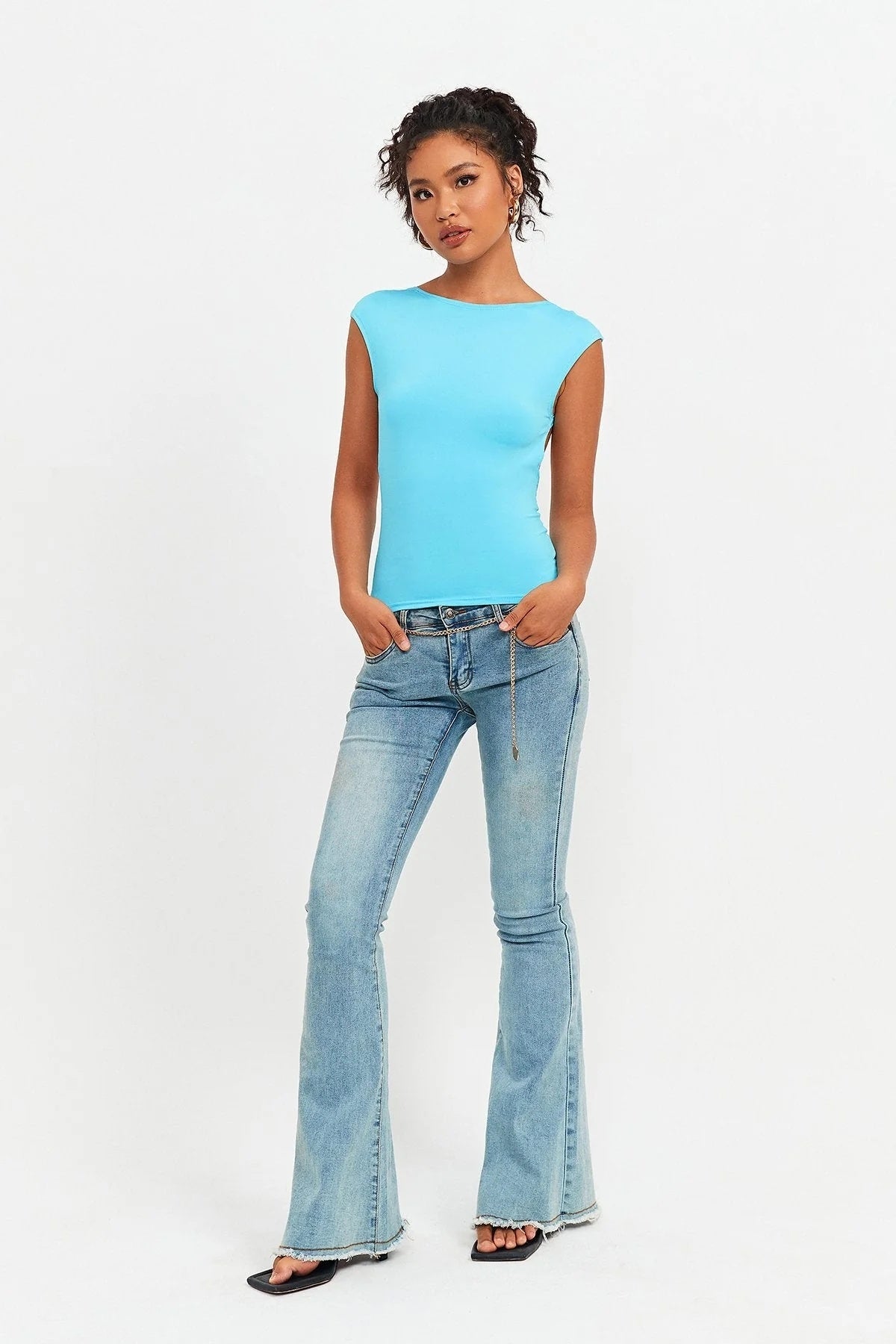 Women's Half Turtleneck Solid Color T-shirt - Nyaabs