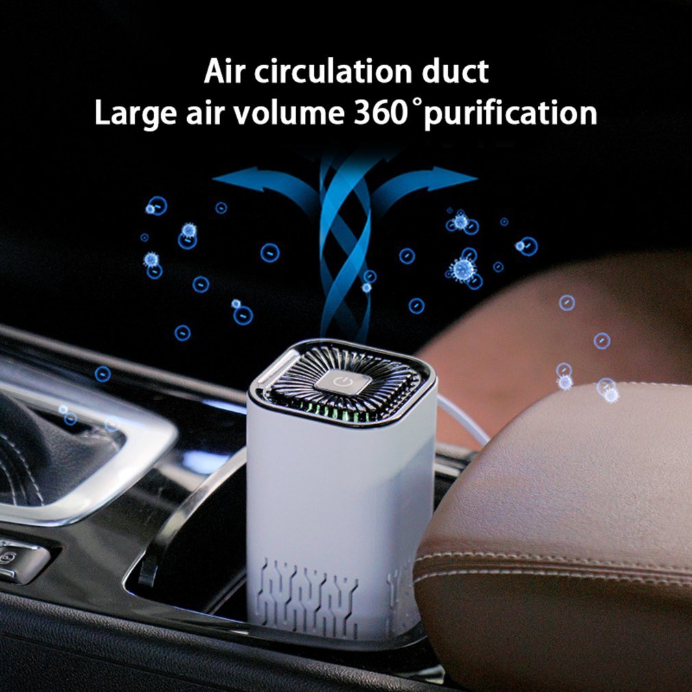 Car Air Purifier Portable Negative Ion Generator Remove Formaldehyde Dust Smoke Air Freshen Washer For Home Car - Nyaabs