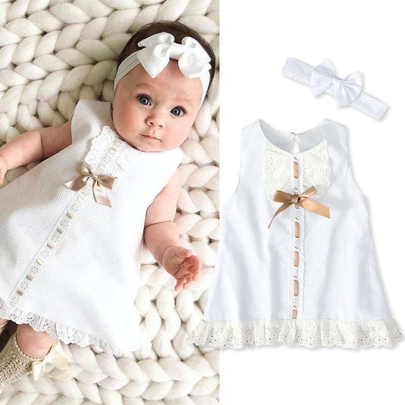 Girls baby sleeveless bow skirt - Nyaabs