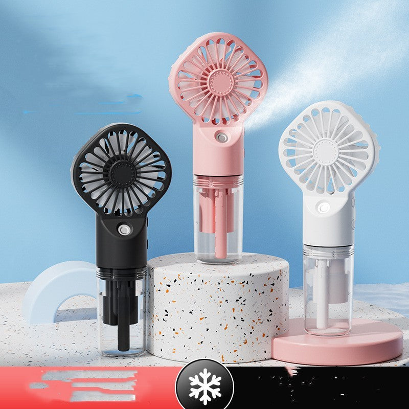 Strong Power Spray Humidification Small Mist Fan Humidification Usb Charging Portable Fan Icy And Refreshing Fan Water Supplement - Nyaabs