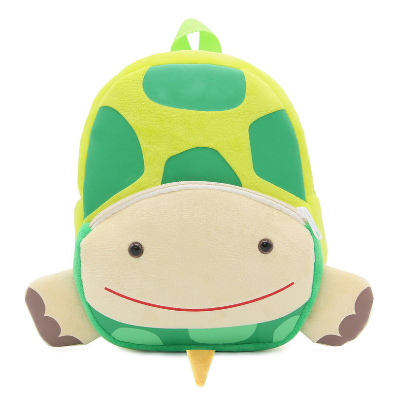 Cute Zoo Children's Schoolbag Backpack Plush Animal Turtle - Nyaabs