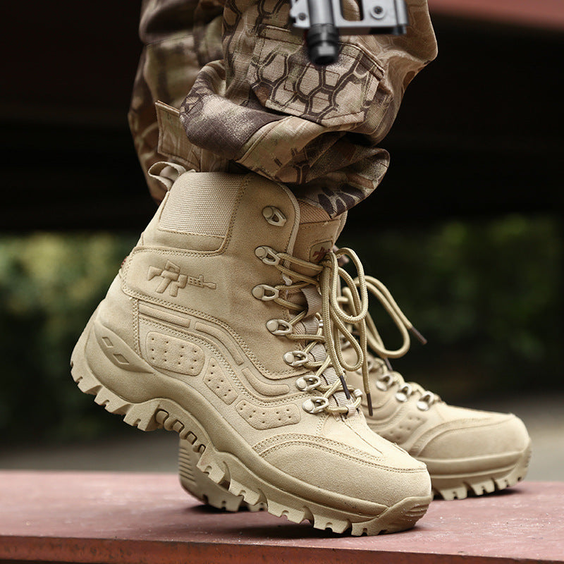 Large size high top outdoor military boots - Nyaabs