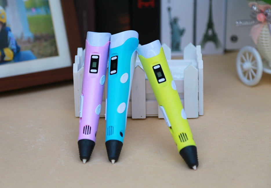 3D print pen 3D pen two generation graffiti 3D stereoscopic paintbrush children puzzle painting toys nyaabs.com