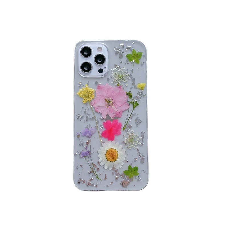 Silver Foil Dried Flowers For Mobile Phone Cases Epoxy Transparent - Nyaabs