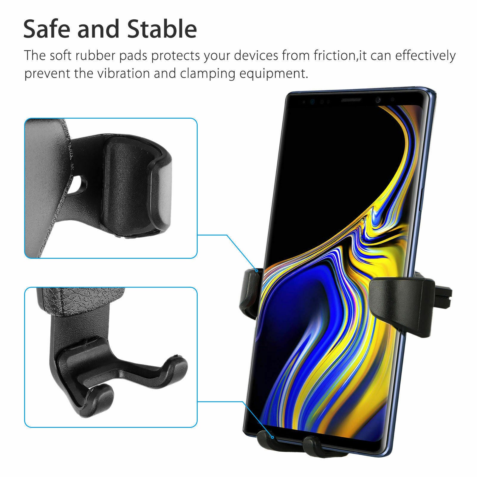 Universal Car Mount Holder Stand Air Vent Cradle For Mobile Cell Phone Gravity Car Mount Air Vent Phone Holder For I Phone X XR XS Max S Amsung S10 Note9 - Nyaabs