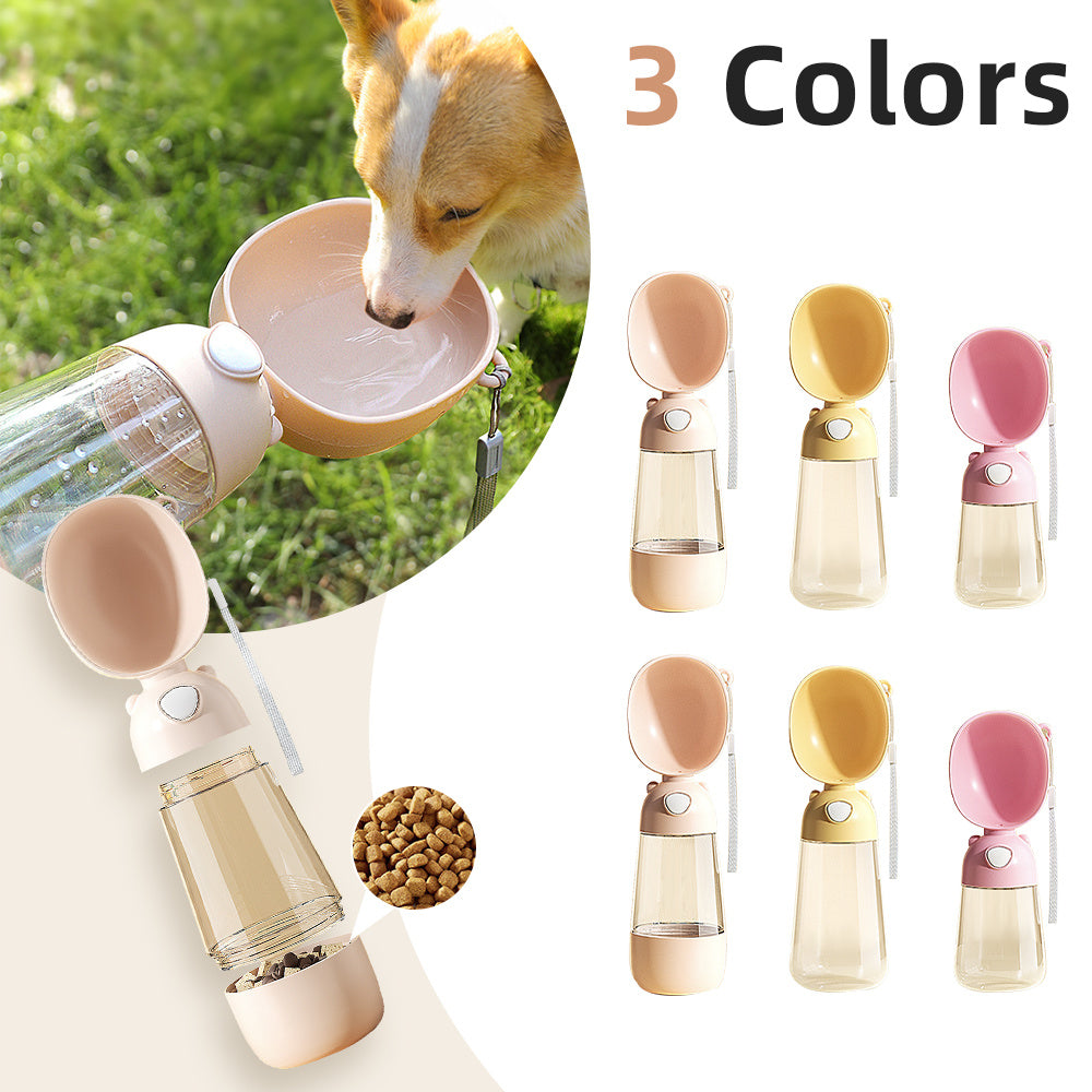 Portable Dog Water Bottle Food And Water Container For Pet Pets Feeder Bowl Outdoor Travel Drinking Bowls Water Dispenser - Nyaabs