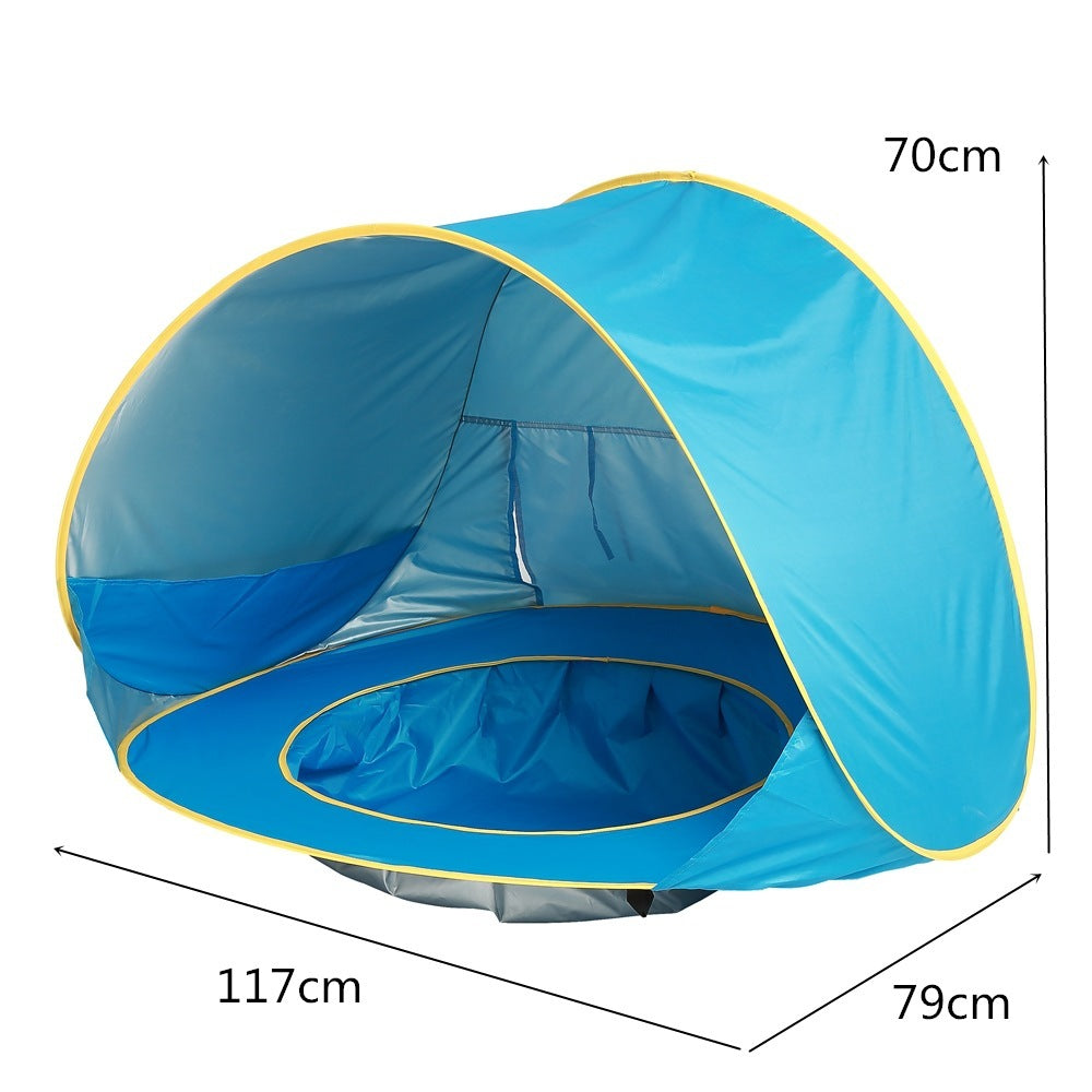 Baby Beach Tent Kids Outdoor Camping Easy Fold Up Waterproof  Up Sun Awning Tent UV-protecting - Nyaabs