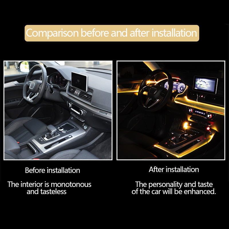 Car Fiber Optic Ambient Light Modified Car Interior Cool Light APP Rhythm Light - Nyaabs