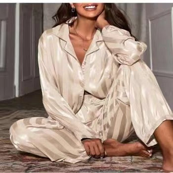 Long Sleeve Trousers Homewear Thin Pajamas Suit nyaabs.com