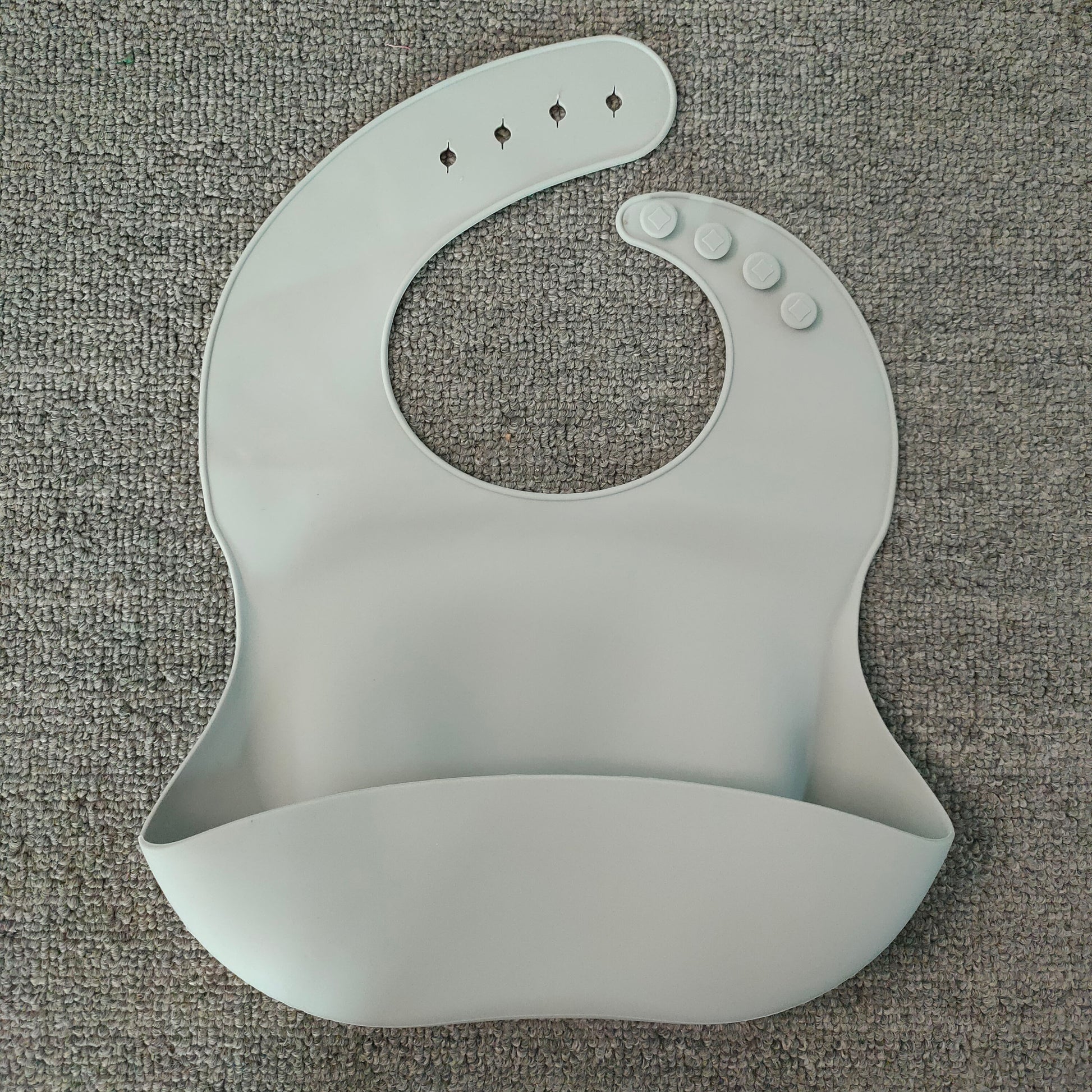 Soft Waterproof Silicone Baby Bib with Food Catcher, Baby Silicone Bib - Nyaabs