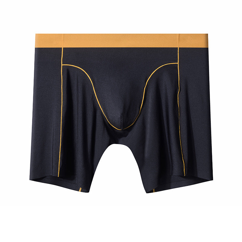 Men's Ice Silk Lengthened Sports Wear-resistant Pants Antibacterial Seamless Underwear - Nyaabs