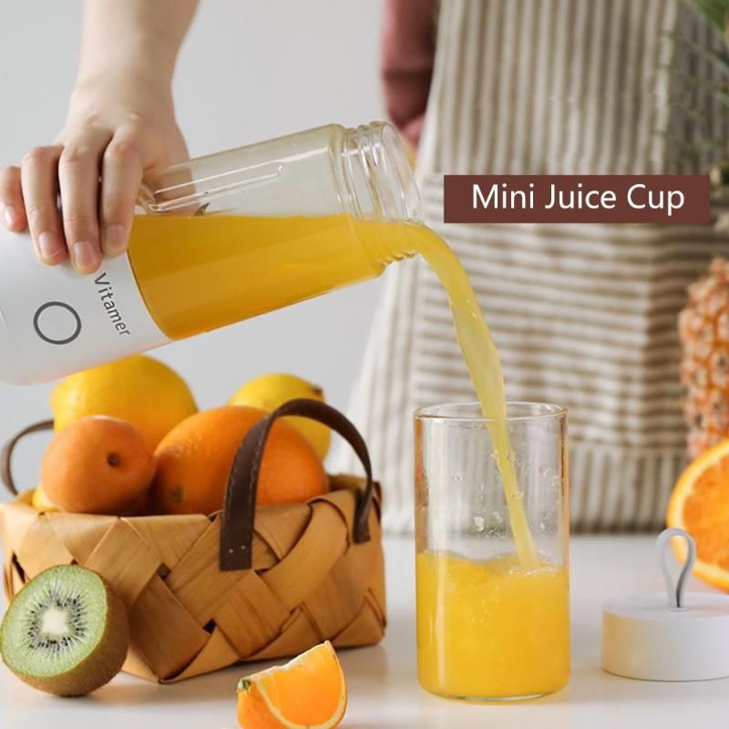 350ml Portable Blender Juicer Electric USB Rechargeable Mixer Smoothie Slushy Cup Juice Blender Bottle USB Charging Kitchen Gadgets nyaabs.com