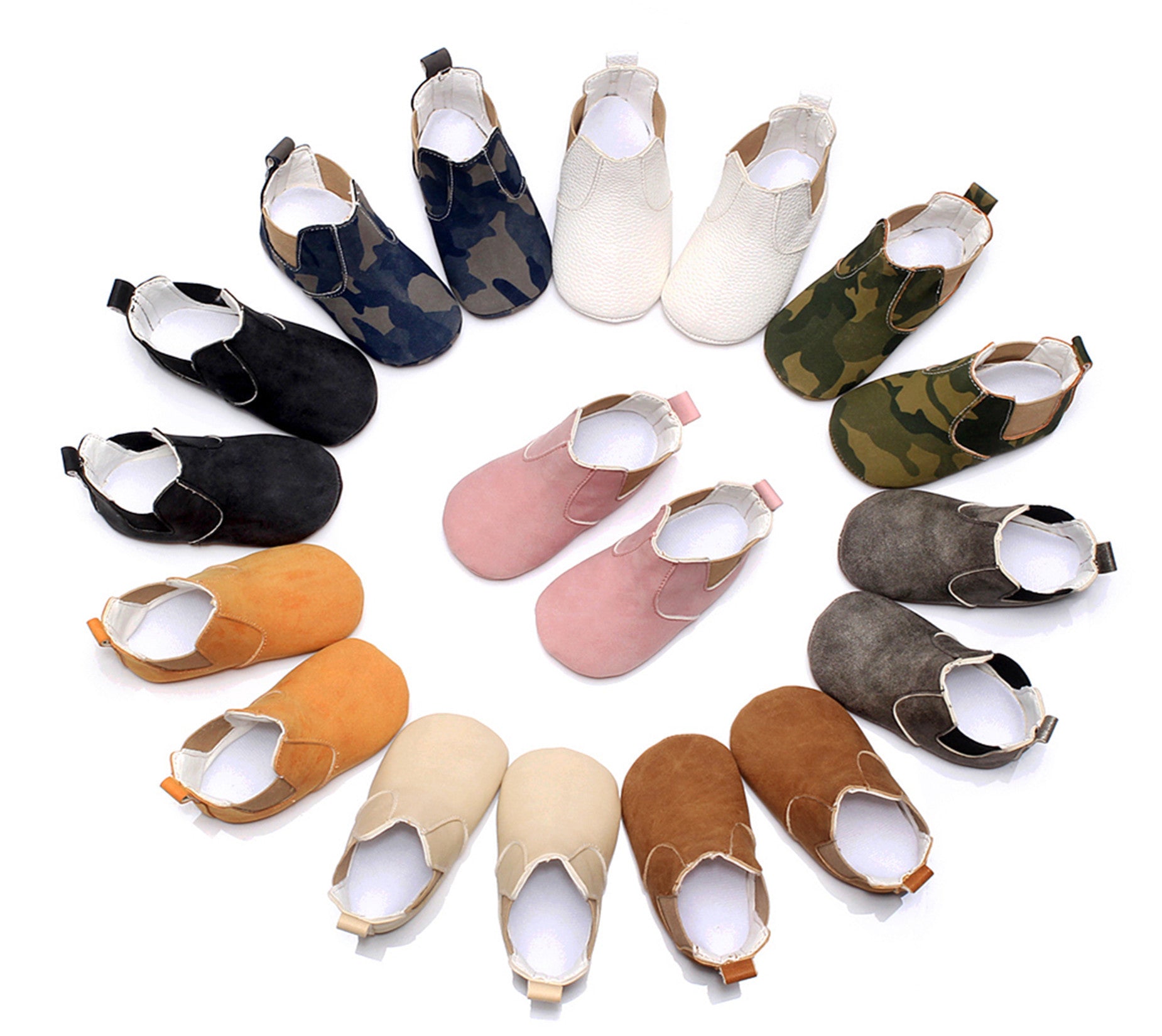 Baby Shoes Baby Xie Shoes Toddler Shoes Elastic PU Soft Shoes Children's Shoes - Nyaabs