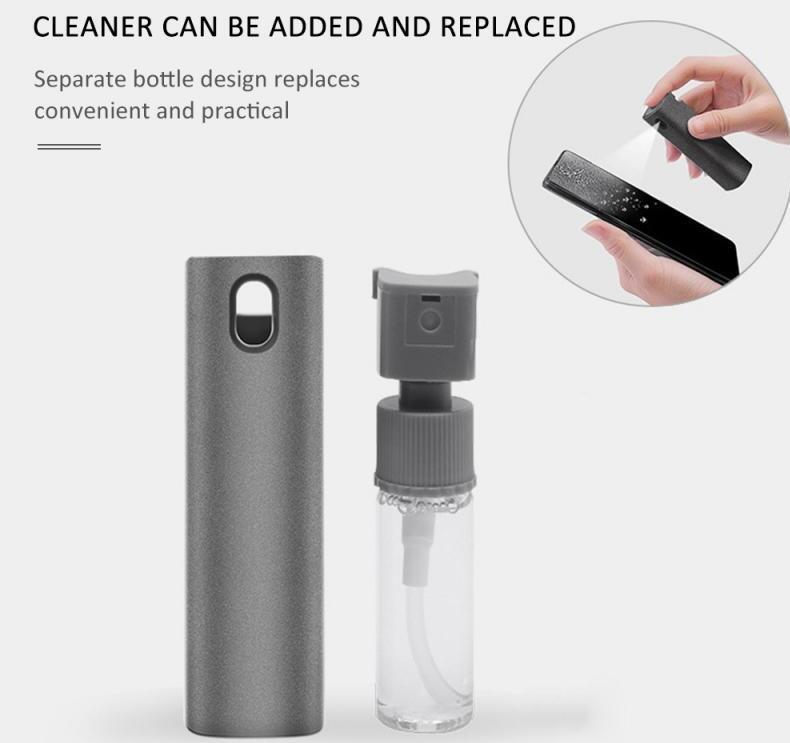 2 In 1 Phone Computer Screen Cleaner Kit For Screen Dust Removal Microfiber Cloth Set - Nyaabs