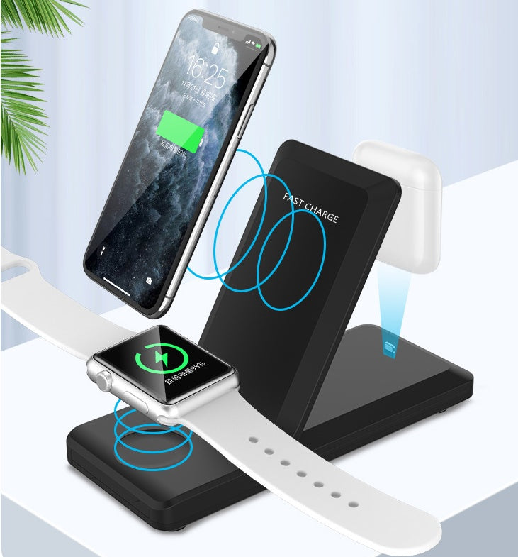 Folding three-in-one multifunctional wireless charger - Nyaabs