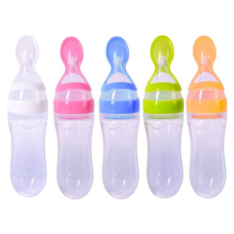 Silicone Training Rice Spoon, Infant Cereal Food Supplement, Safe Feeder - Nyaabs