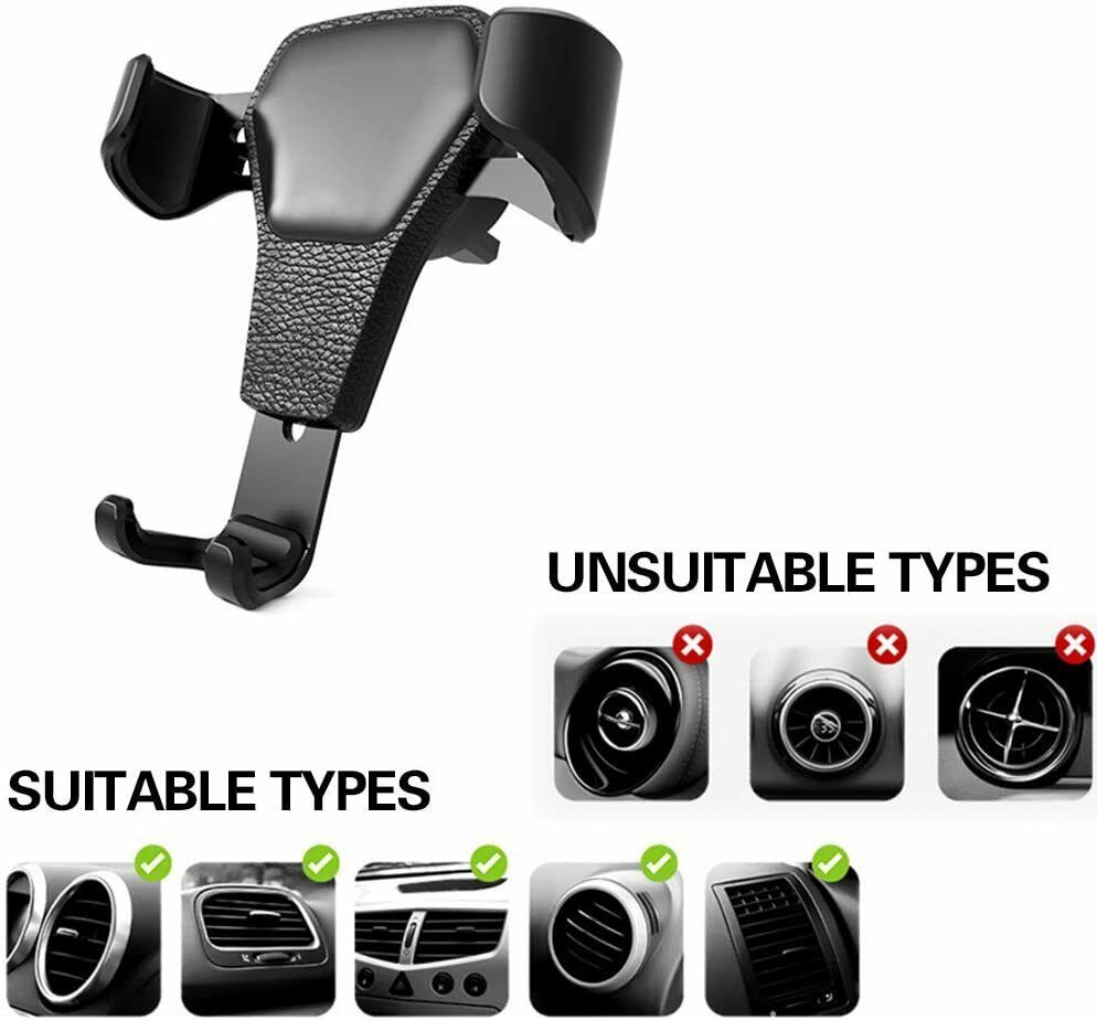 Universal Car Mount Holder Stand Air Vent Cradle For Mobile Cell Phone Gravity Car Mount Air Vent Phone Holder For I Phone X XR XS Max S Amsung S10 Note9 - Nyaabs