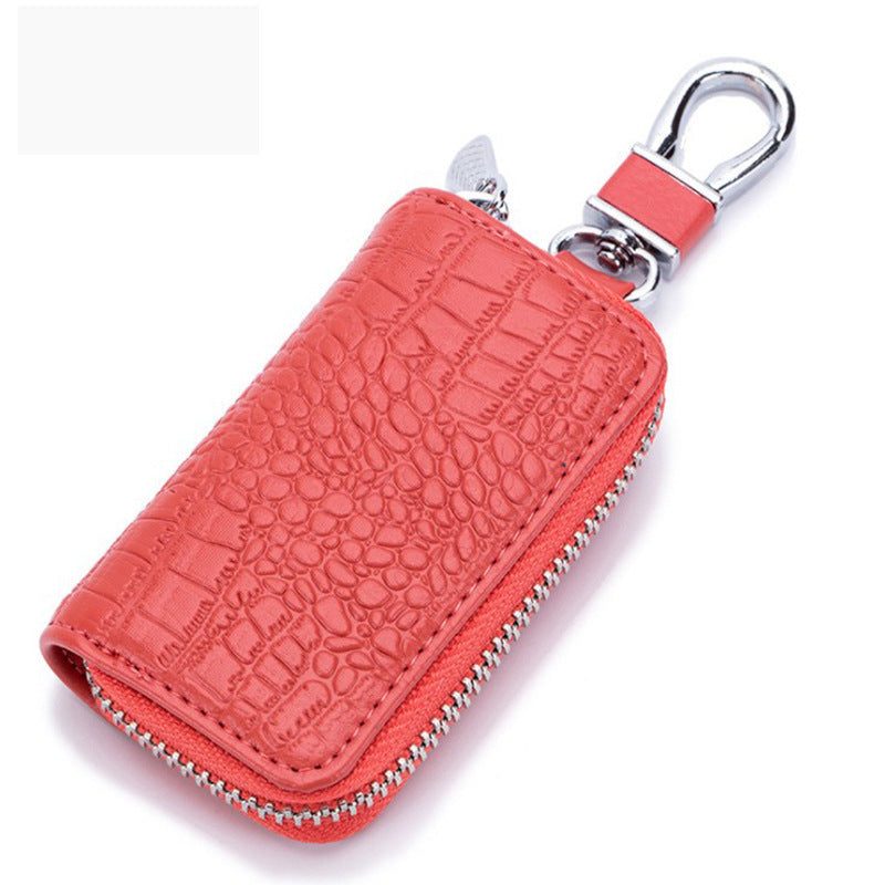 Leather Zipper Car Key Case - Nyaabs