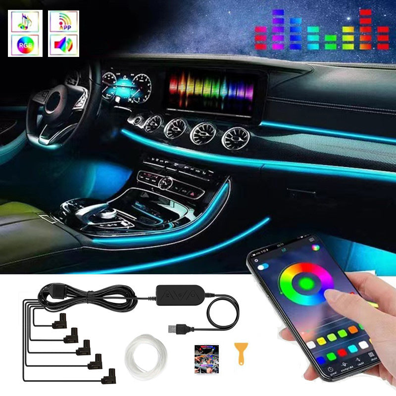 Car USB Atmosphere Light Modification Center Control Instrument Panel - Nyaabs