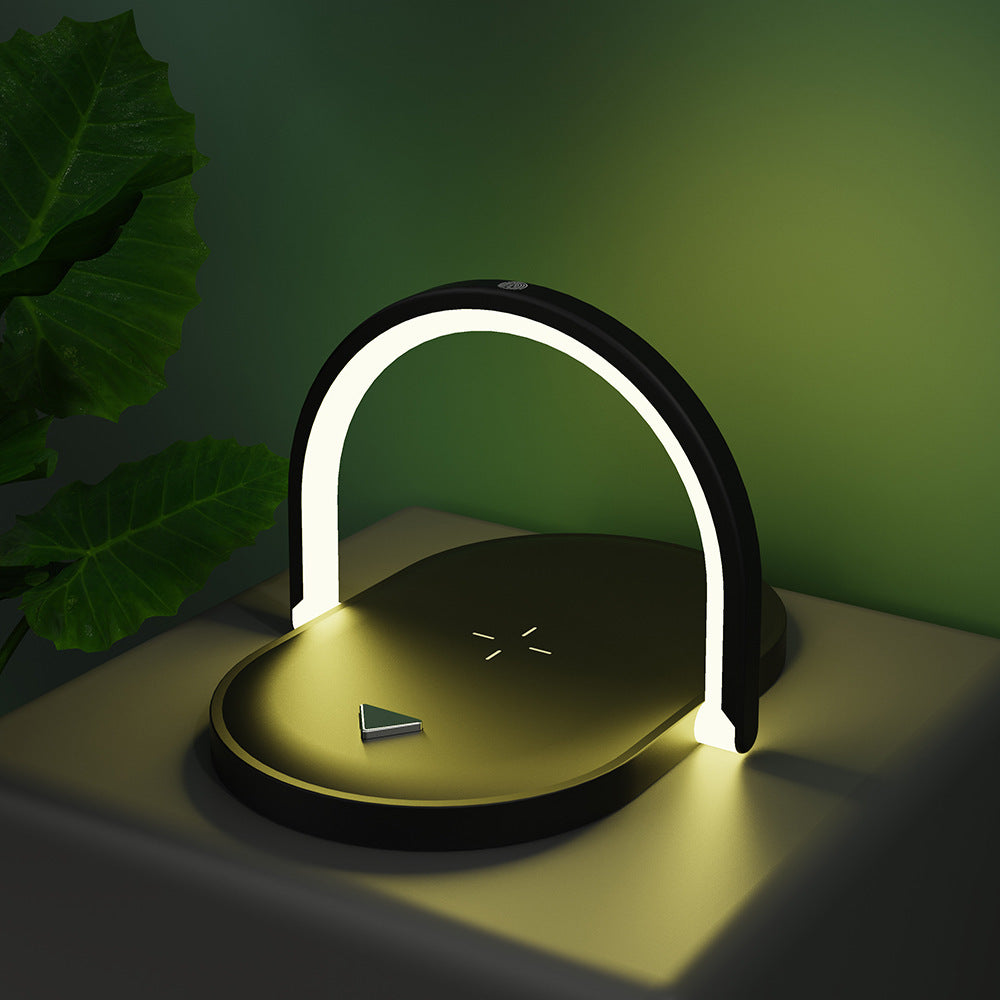 3 In 1 Foldable Wireless Charger Night Light Wireless Charging Station Stonego LED Reading Table Lamp 15W Fast Charging Light - Nyaabs