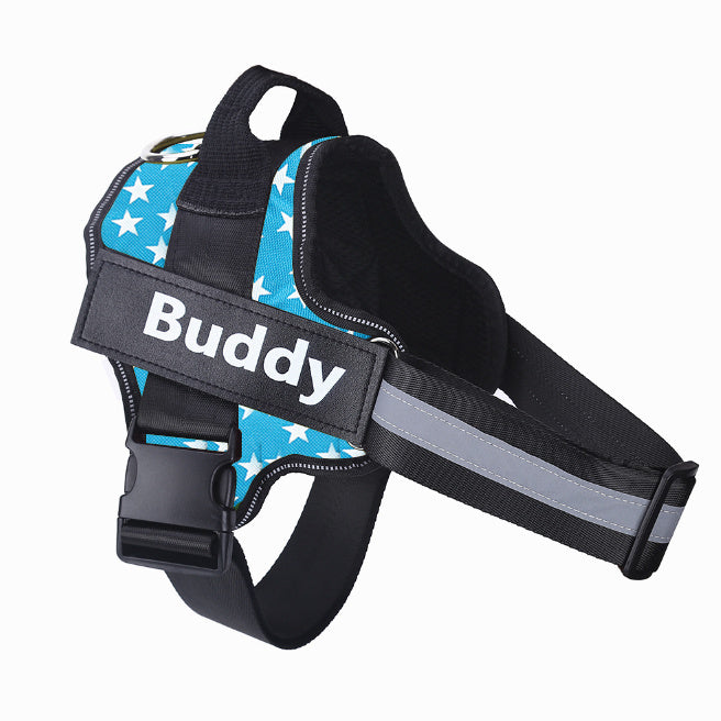 Personalized Dog Harness NO PULL Reflective Breathable Adjustable Pet Harness Vest For Small Large Dog Custom Patch Pet Supplies nyaabs.com