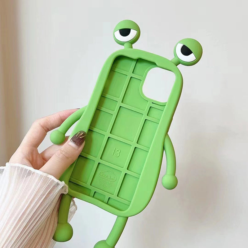 Funny Silicone 3D Frog Phone Case For IPhone 14 13 11 12 Pro Max XS XR X 7 8 Plus SE Cartoon Cute Shockproof Bumper Cover - Nyaabs