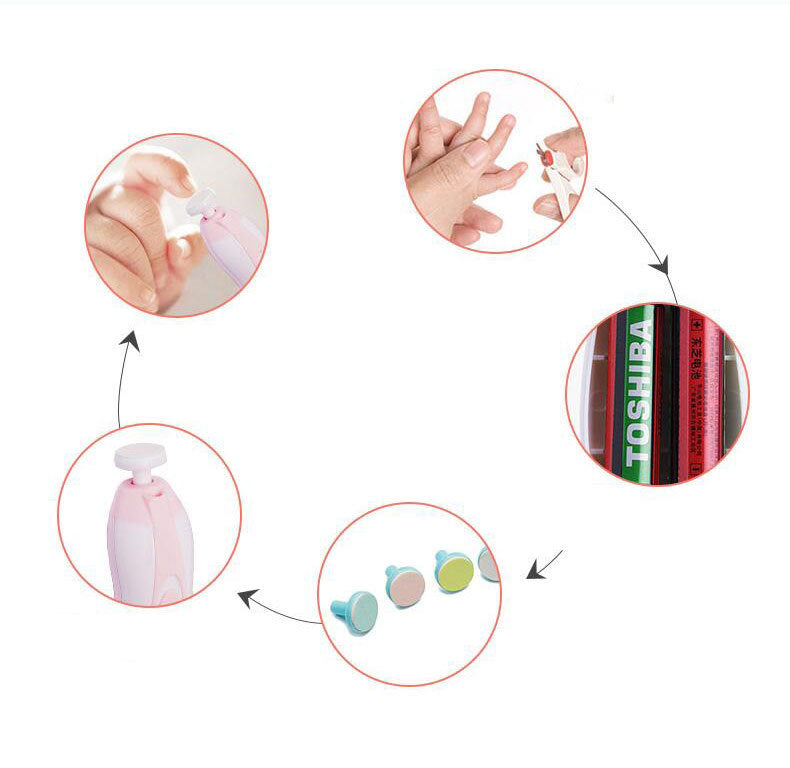 Anti-scratch Multifunctional Baby Electric Nail Polisher - Nyaabs