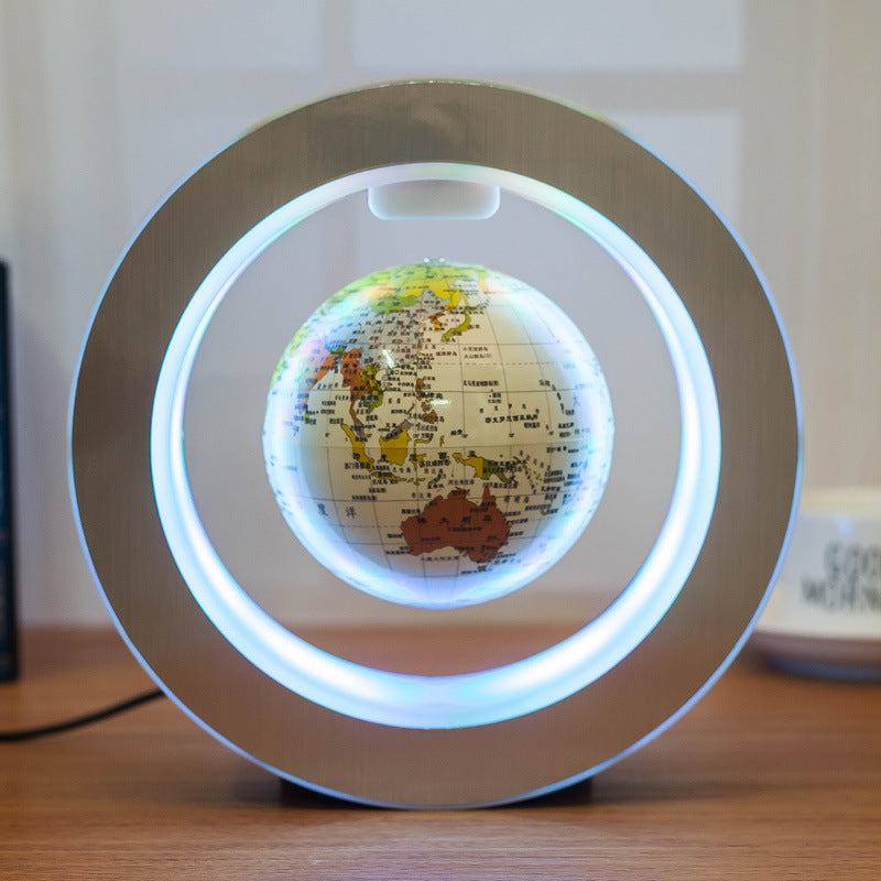 Round LED World Map Floating Globe Magnetic Levitation Light Anti Gravity Magic - Nyaabs