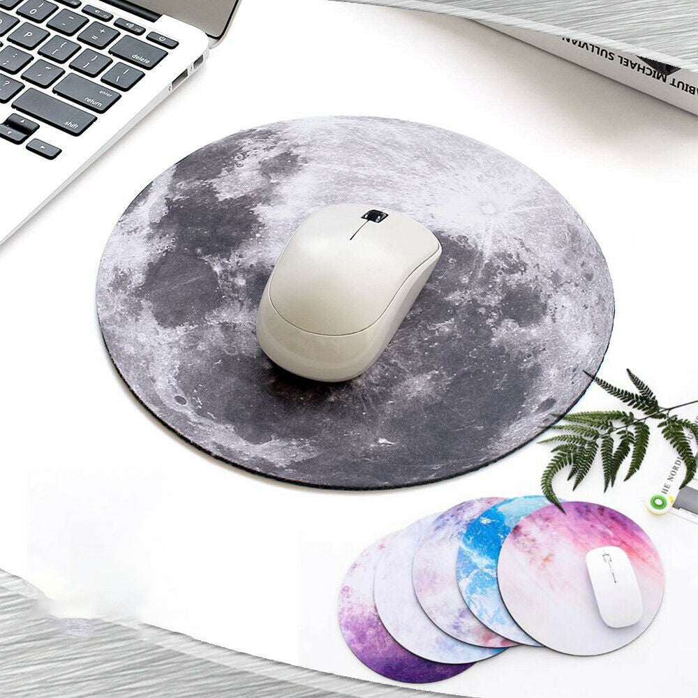 Space Round Mouse Pad PC Gaming Non Slip Mice Mat For Laptop Notebook Computer Gaming Mouse Pad nyaabs.com