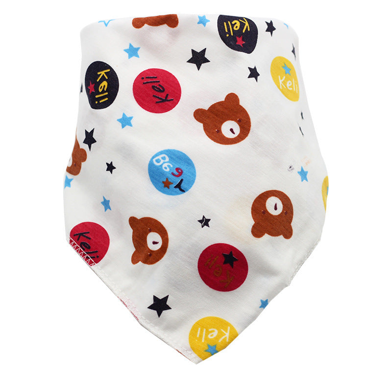 Baby Bibs Waterproof Triangle Cotton Cartoon Child Baberos Bandana Bibs Dribble Bibs Newborn Slabber Absorbent Cloth - Nyaabs