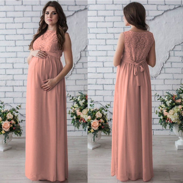 Lace Sleeveless Maternity Dress - Nyaabs