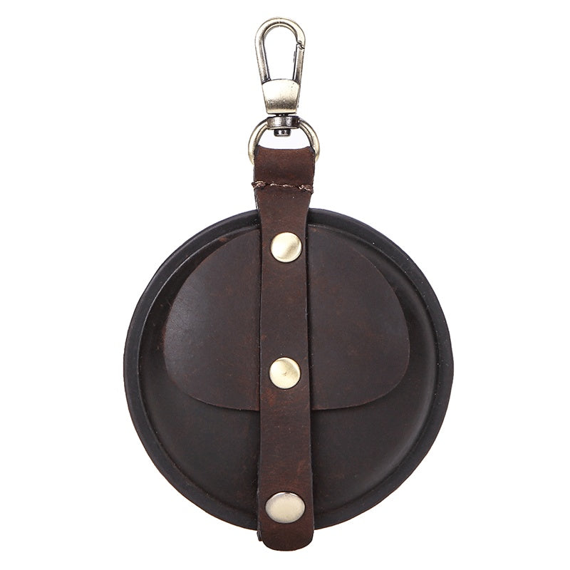 Crazy Horse Leather Round Multifunction Headphones - Nyaabs