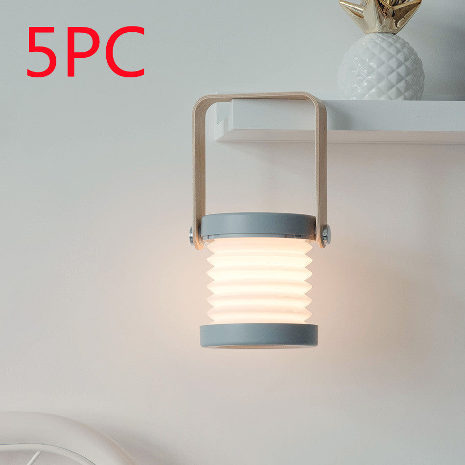 Foldable Touch Dimmable Reading LED Night Light Portable Lantern Lamp USB Rechargeable For Home Decor nyaabs.com