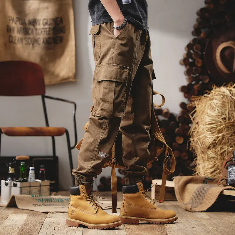 Men's Loose Straight Heavy Heavy Cargo Pants - Nyaabs