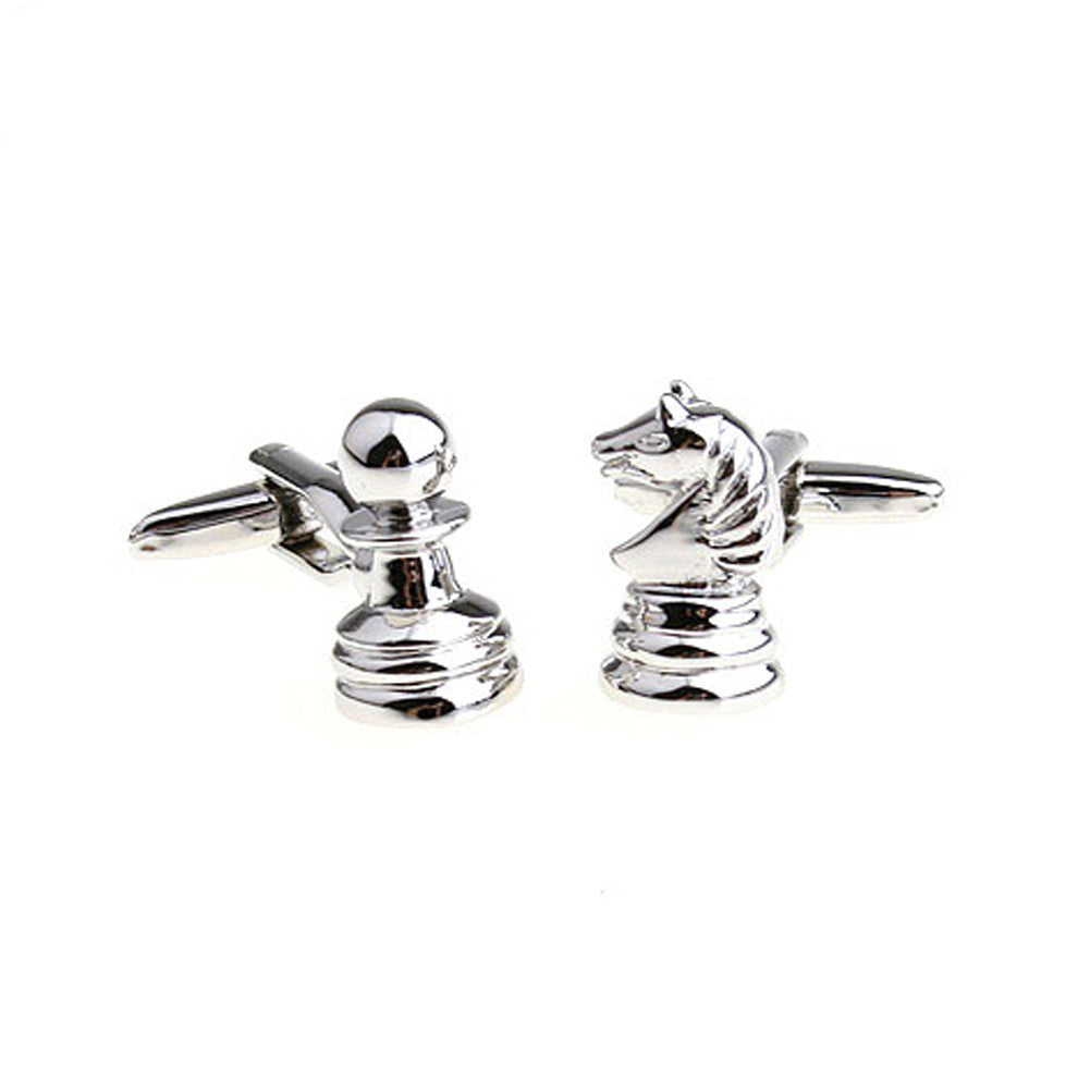 Men Gentleman French Chess Cufflinks - Nyaabs