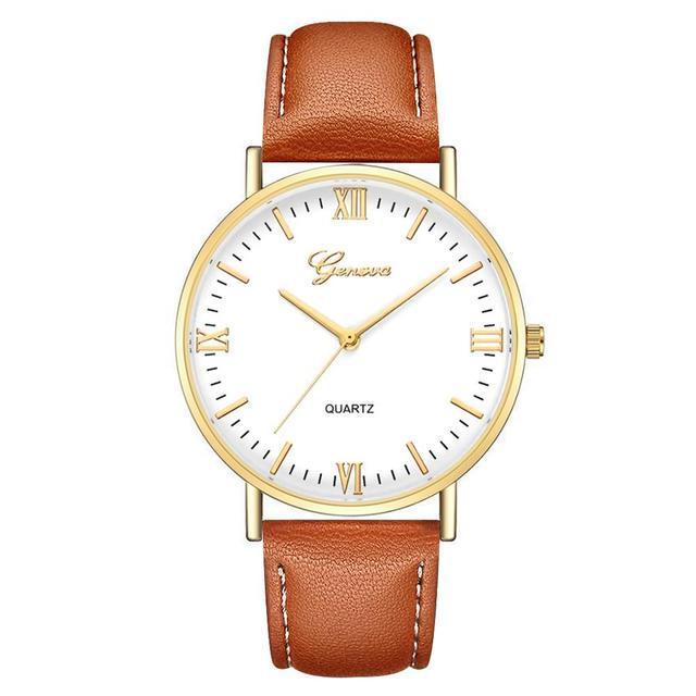 Simple Roman Literal Student Casual Quartz Watch - Nyaabs